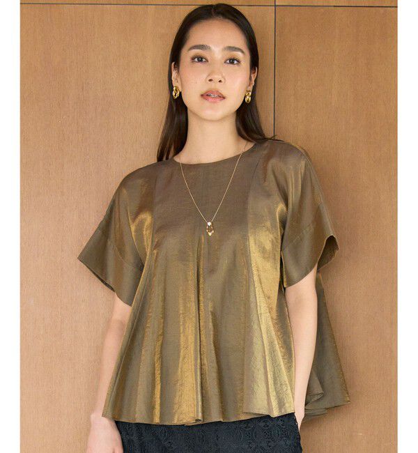 自由区「【カタログ掲載】ブライトシアーシャンブレー ブラウス」|シャツ・ブラウス|ブロンズ