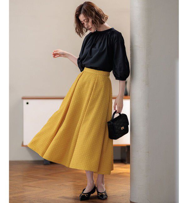 23区「【新色追加/洗える】クリアトリコットジャージー ギャザーデザイン カットソー」|Tシャツ・カットソー|