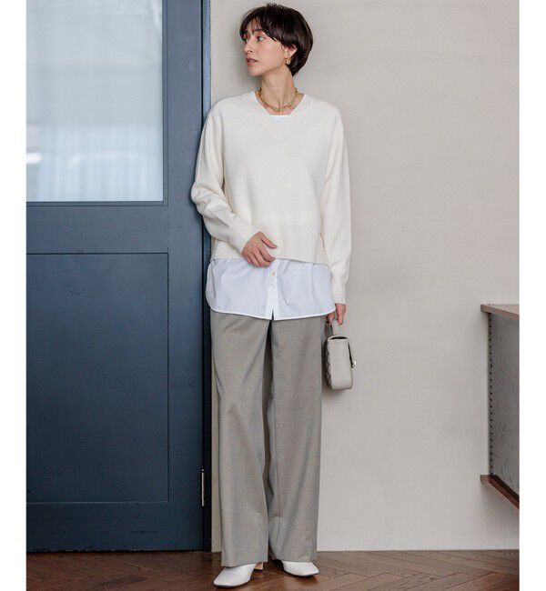 23区「【Oggi2月号掲載/洗える】ウールカシミヤ Vネック ニット」|ニット・セーター|