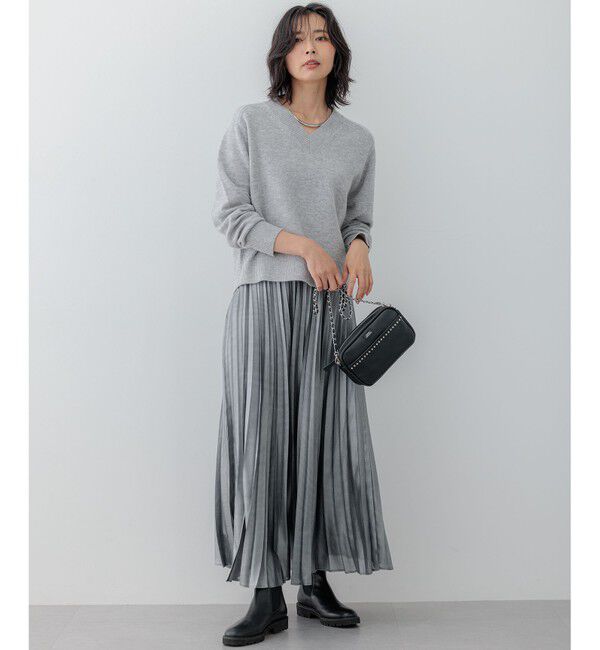 23区「【Oggi2月号掲載/洗える】ウールカシミヤ Vネック ニット」|ニット・セーター|