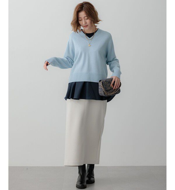 23区「【Oggi2月号掲載/洗える】ウールカシミヤ Vネック ニット」|ニット・セーター|