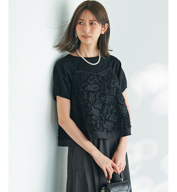 23区「【新色追加/洗える】レーヨンポリエステルストレッチ プルオーバー ニット」|ニット・セーター|