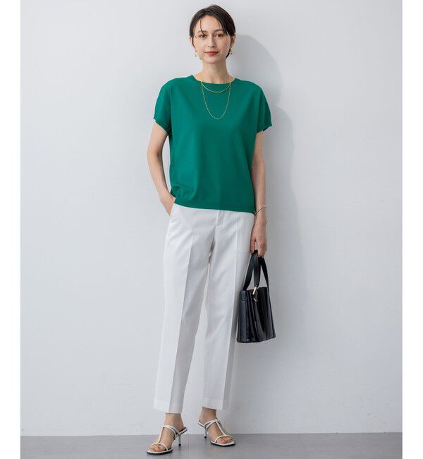 23区「【新色追加/洗える】レーヨンポリエステルストレッチ プルオーバー ニット」|ニット・セーター|