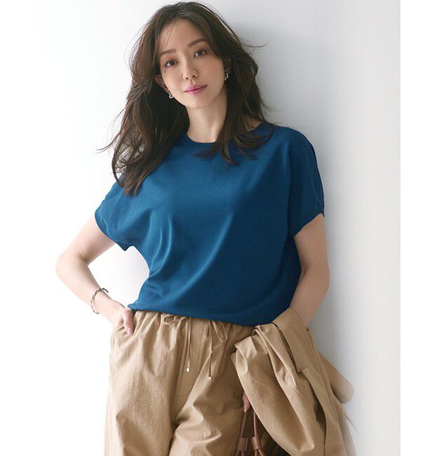 23区「【新色追加/洗える】レーヨンポリエステルストレッチ プルオーバー ニット」|ニット・セーター|ﾀﾞｰｸﾌﾞ