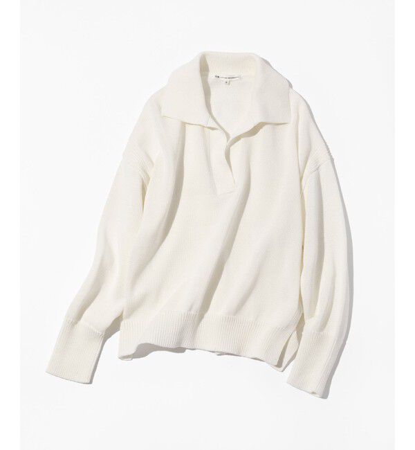 23区「コットンギマ スキッパー ニット」|ニット・セーター|