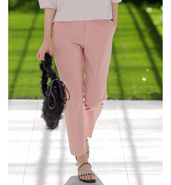 ANY SIS「【ストレッチ・接触冷感・撥水・UVカット・洗える】エアリーストレッチ テーパードパンツ」|その他|ピンク