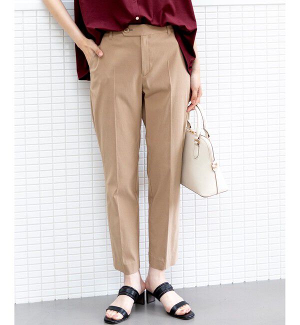 ANY SIS「【ストレッチ・接触冷感・撥水・UVカット・洗える】エアリーストレッチ テーパードパンツ」|その他|ベージュ