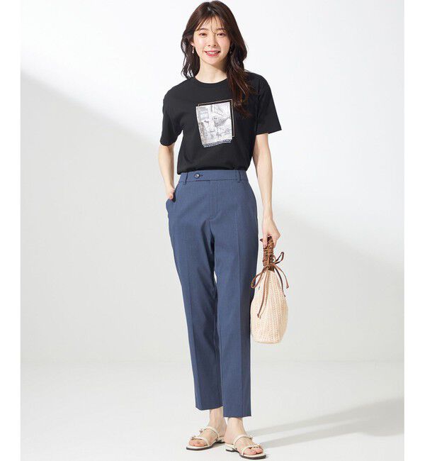 ANY SIS「【ストレッチ・接触冷感・撥水・UVカット・洗える】エアリーストレッチ テーパードパンツ」|その他|