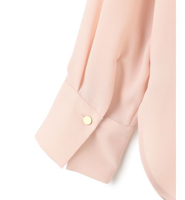 BEIGE,「【洗える】STOW / バンドカラーフリルブラウス」|シャツ・ブラウス|