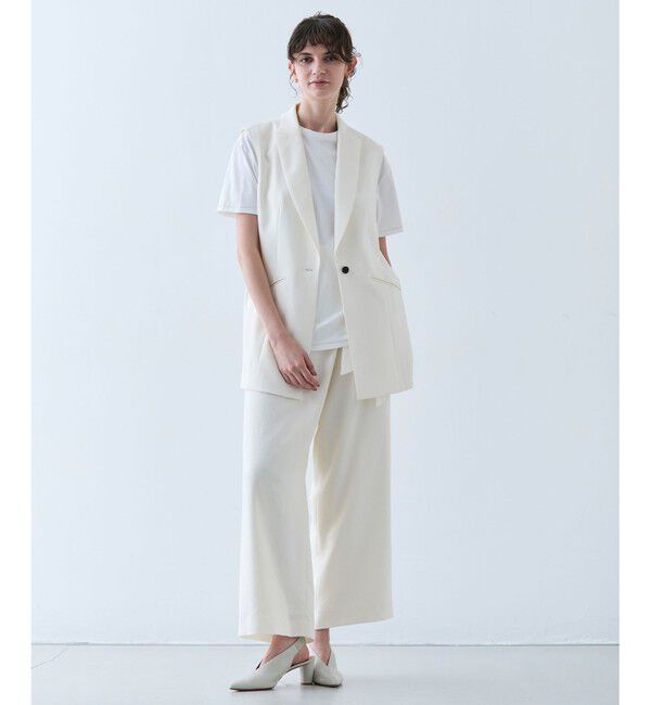 BEIGE,「CAROLE / リネンライクノースリーブジレジャケット」|ベスト・ジレ|