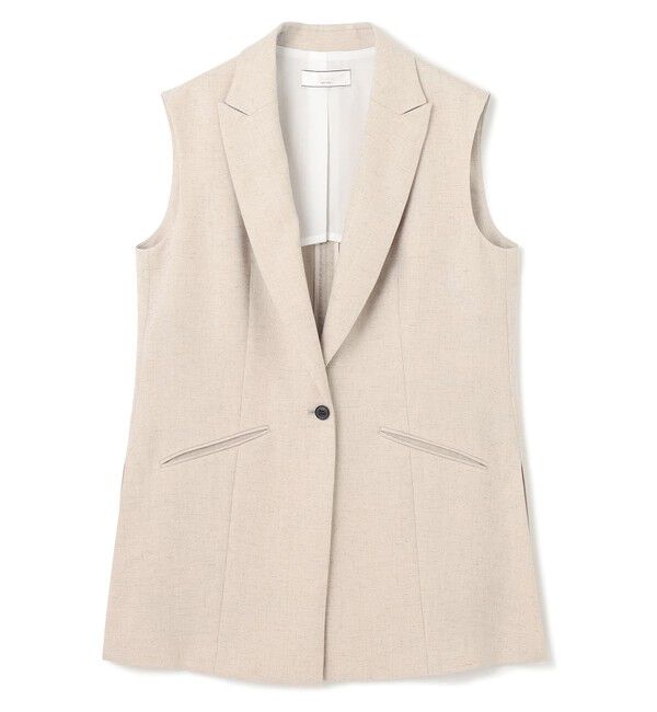 BEIGE,「CAROLE / リネンライクノースリーブジレジャケット」|ベスト・ジレ|