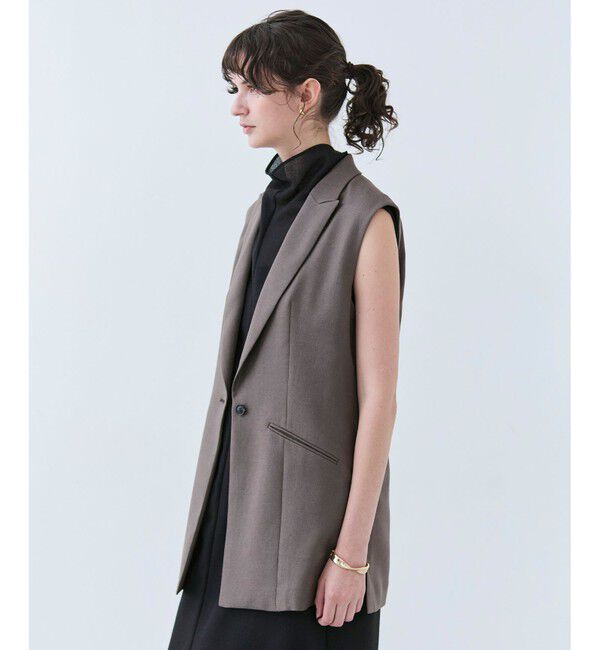BEIGE,「CAROLE / リネンライクノースリーブジレジャケット」|ベスト・ジレ|