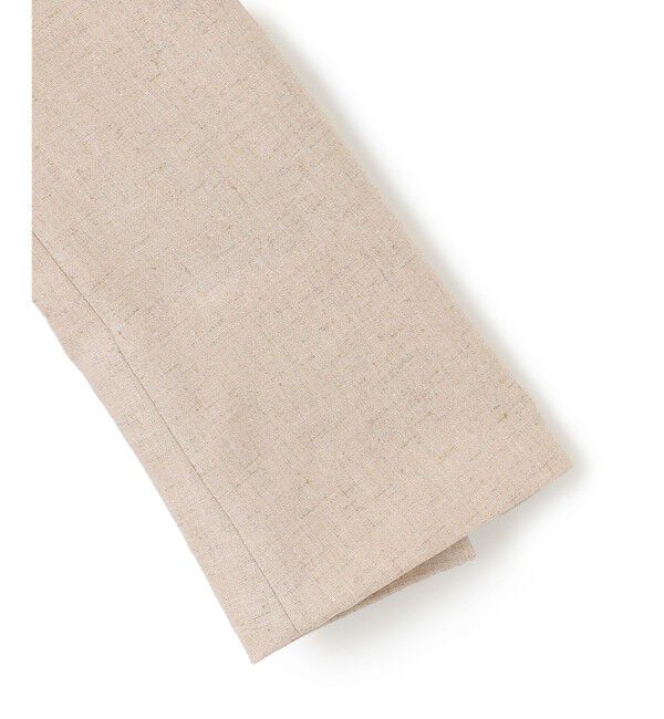 BEIGE,「CAROLE / リネンライクノーカラーハーフ丈ジャケット」|ノーカラージャケット|