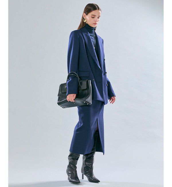 BEIGE,「【VERY NaVY12月号掲載】BUNNELL / ウールハイウエストタブボタンスカート」|スカート|