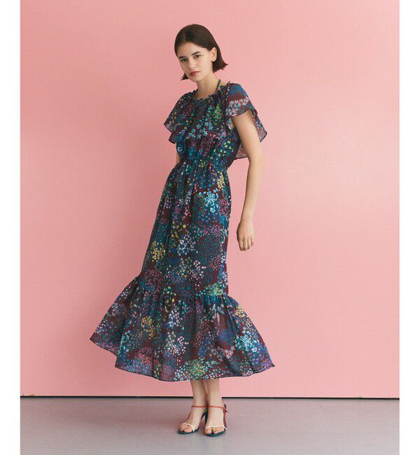 Grace Class「ボタニカルプリントワンピース」|ワンピース|ブラウン