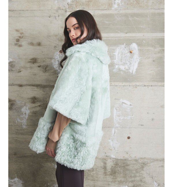 Grace Class「ムートンポンチョコート」|ポンチョ・ケープ|