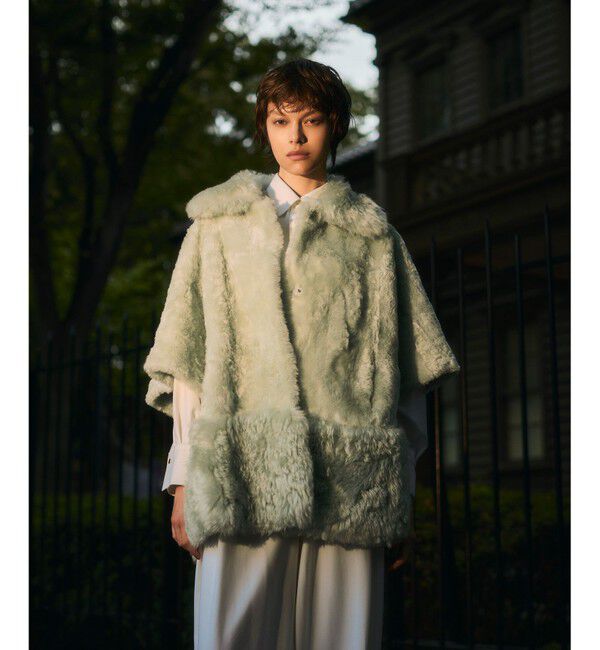 Grace Class「ムートンポンチョコート」|ポンチョ・ケープ|