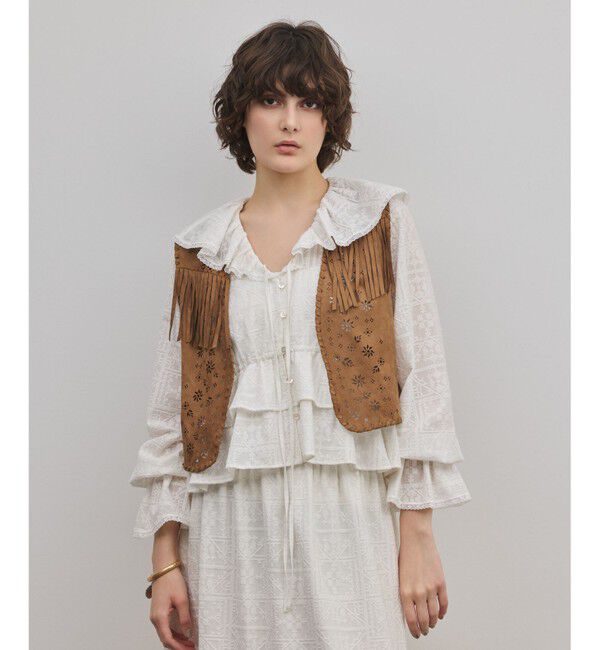 GRACE CONTINENTAL「フェイクスウェードジレ」|ベスト・ジレ|