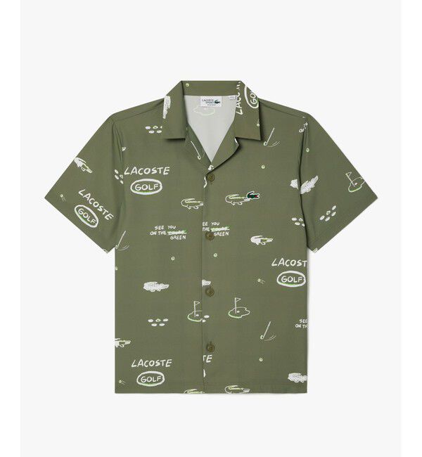 LACOSTE「ウルトラドライ オープンカラー総柄シャツ / 開襟シャツ」|シャツ・ブラウス|