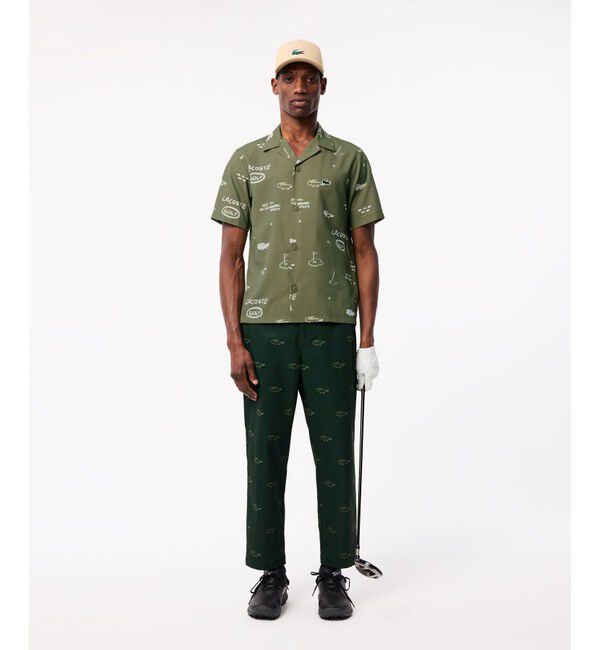 LACOSTE「ウルトラドライ オープンカラー総柄シャツ / 開襟シャツ」|シャツ・ブラウス|