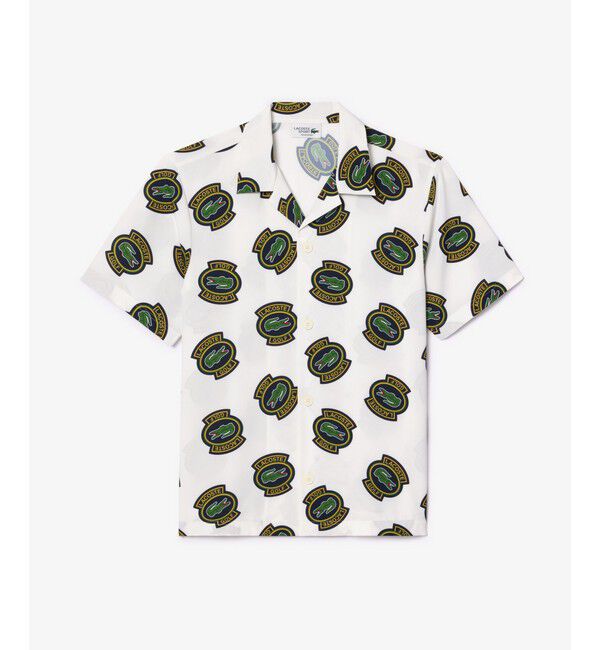 LACOSTE「ウルトラドライ オープンカラー総柄シャツ / 開襟シャツ」|シャツ・ブラウス|