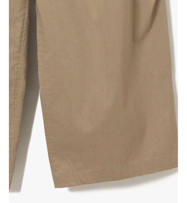 LACOSTE「ウエストギャザーストレッチ ダブルタックワイドパンツ」|チノ|