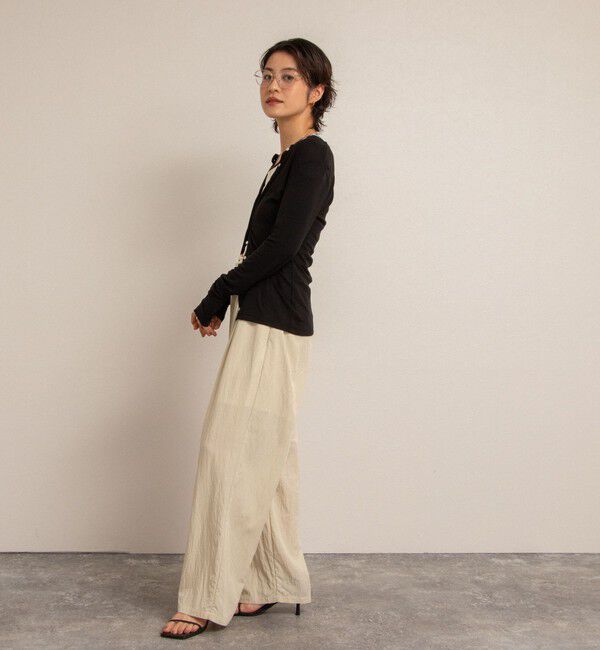 NOLLEY'S「【MAQWEL/マクウェル】リブクルーネックカーディガン」|カーディガン|