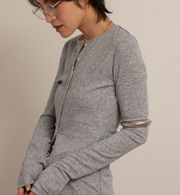 NOLLEY'S「【MAQWEL/マクウェル】リブクルーネックカーディガン」|カーディガン|