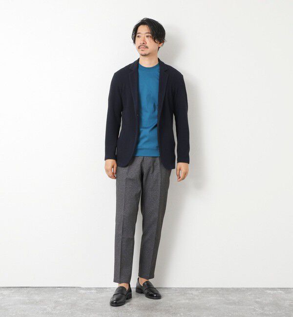 Stutostein「《ビジカジ対応》Relax Jogger Jersey ウォッシャブルテーラーCD」|カーディガン|