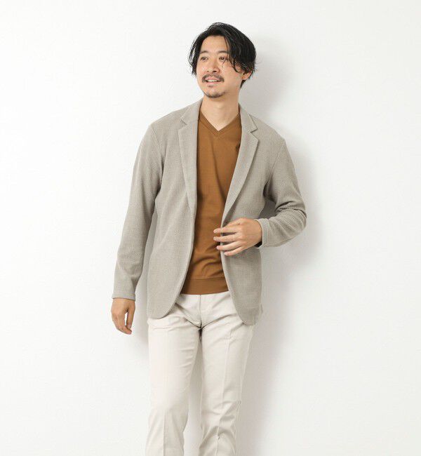 Stutostein「《ビジカジ対応》Relax Jogger Jersey ウォッシャブルテーラーCD」|カーディガン|