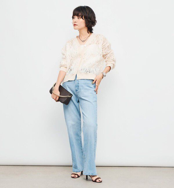 Rie Miller「【RM denim】センタープレスハイウエストパンツ」|デニム|