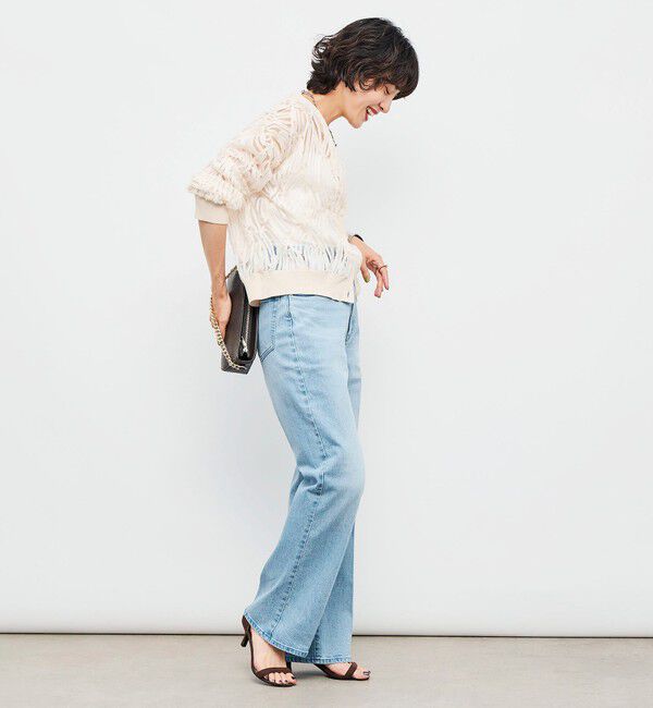 Rie Miller「【RM denim】センタープレスハイウエストパンツ」|デニム|