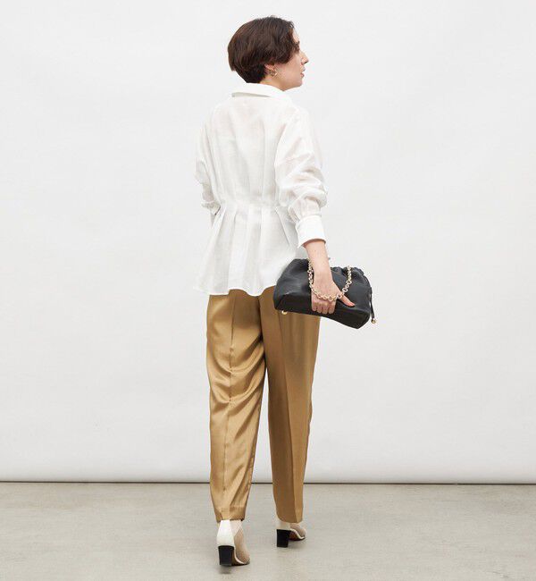 NOLLEY'S「【追加】ウォッシャブルシアースキッパータックブラウス」|シャツ・ブラウス|