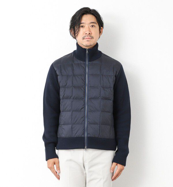 NOLLEY'S goodman「【TAION/タイオン】別注HI NECK DOWN JKT WITH SLEEVE KNIT 25AW」|ブルゾン・スタジャン|