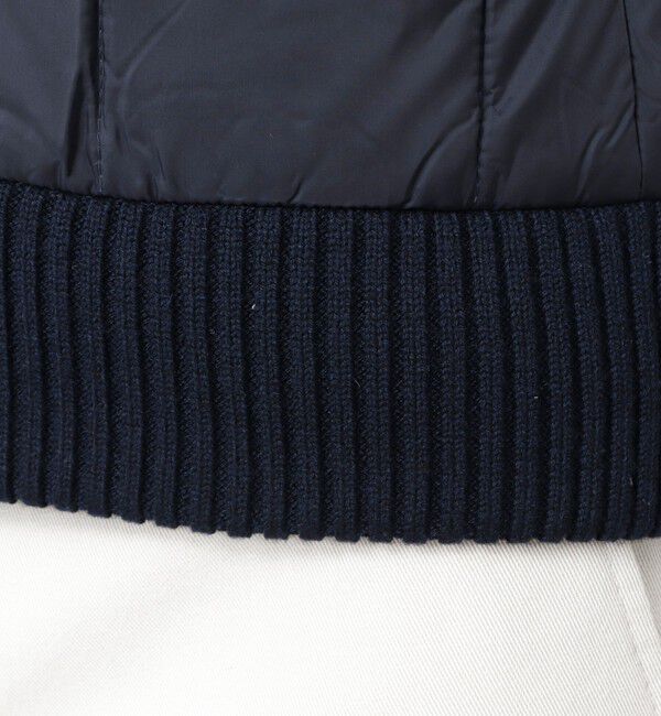 NOLLEY'S goodman「【TAION/タイオン】別注HI NECK DOWN JKT WITH SLEEVE KNIT 25AW」|ブルゾン・スタジャン|