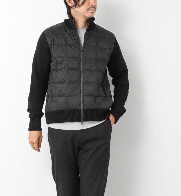 NOLLEY'S goodman「【TAION/タイオン】別注HI NECK DOWN JKT WITH SLEEVE KNIT 25AW」|ブルゾン・スタジャン|
