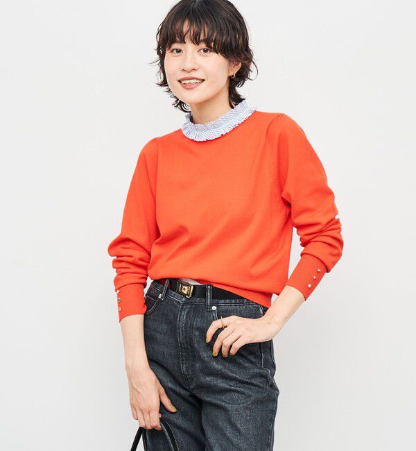 NOLLEY'S「プリーツ衿取り外しプルオーバーニット」|ニット・セーター|