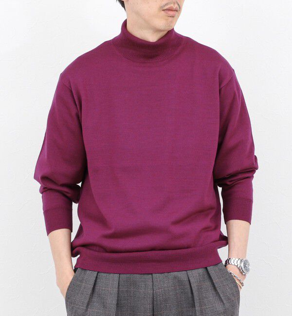 NOLLEY'S goodman「ウォッシャブル タートルネックニット 25AW」|ニット・セーター|パープル