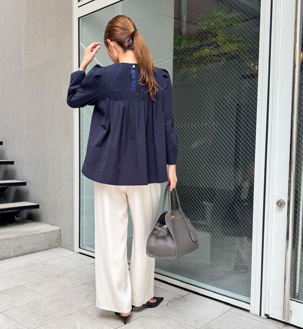 NOLLEY'S「ウォッシャブルバックサテンジョーゼットイージーパンツ」|その他|