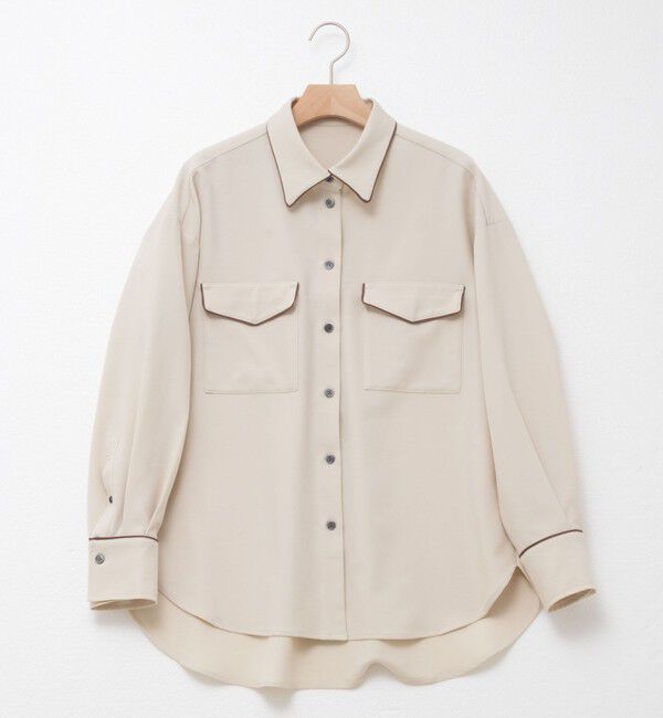 MAQWEL「【MAQWEL/マクウェル】パイピングシャツ」|シャツ・ブラウス|