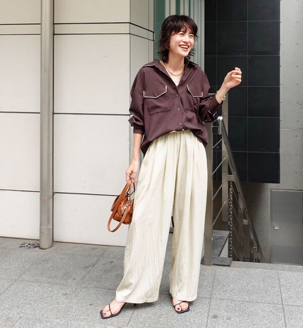 MAQWEL「【MAQWEL/マクウェル】パイピングシャツ」|シャツ・ブラウス|