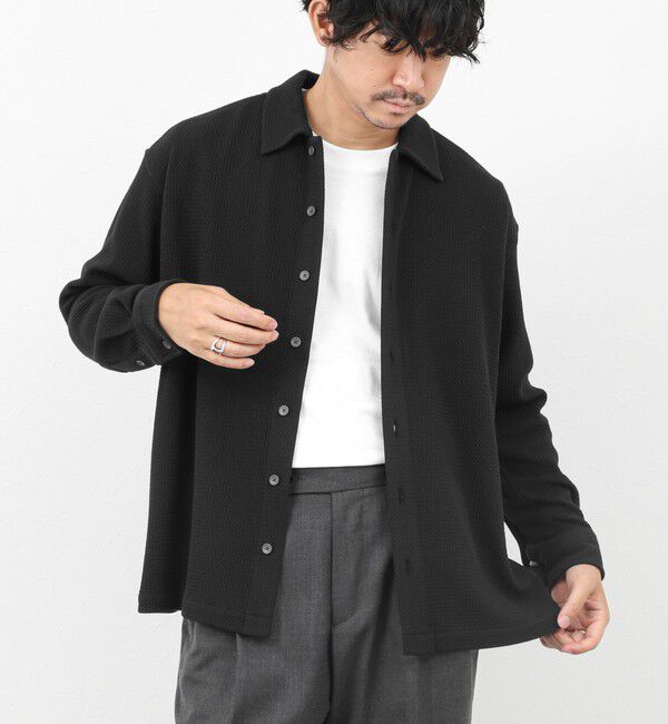 NOLLEY'S goodman「ウォッシャブル ニットシャツ 25AW」|シャツ・ブラウス|ブラック