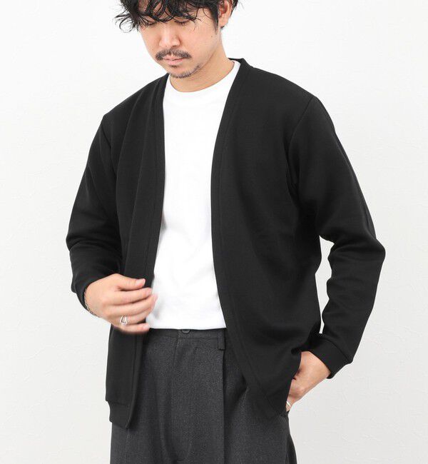 NOLLEY'S goodman「【ACTIVE SECT】《限定展開》接結ボタンレスカーディガン 25AW」|カーディガン|ブラック