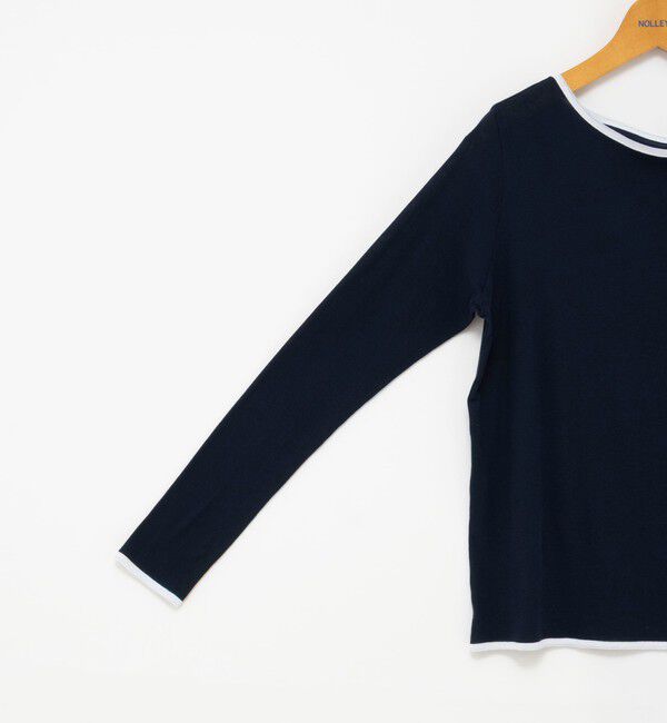 NOLLEY'S「ウォッシャブルシアー配色ロンＴ」|Tシャツ・カットソー|