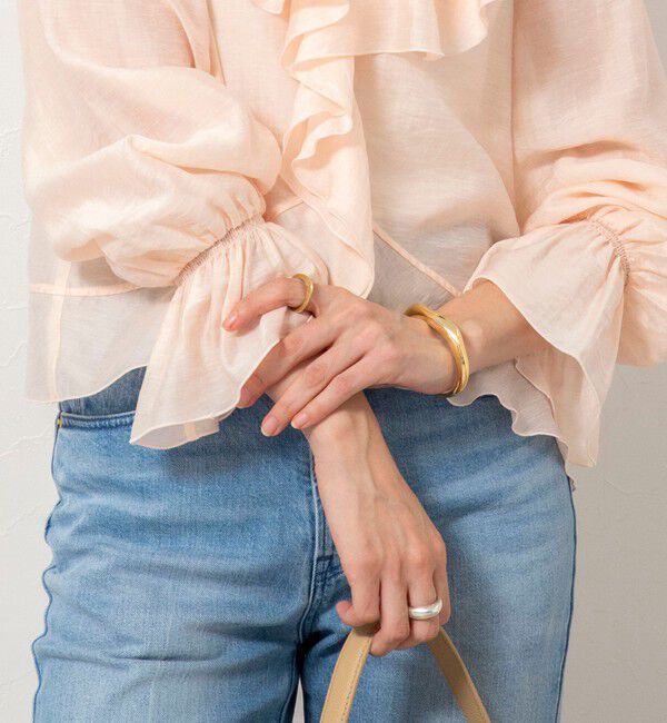 NOLLEY'S sophi「ウォッシャブルシアーラッフル羽織りブラウス」|シャツ・ブラウス|