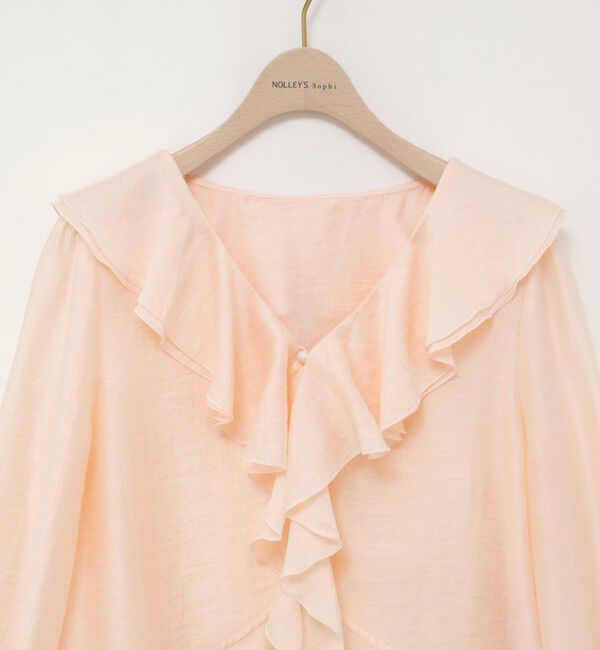 NOLLEY'S sophi「ウォッシャブルシアーラッフル羽織りブラウス」|シャツ・ブラウス|