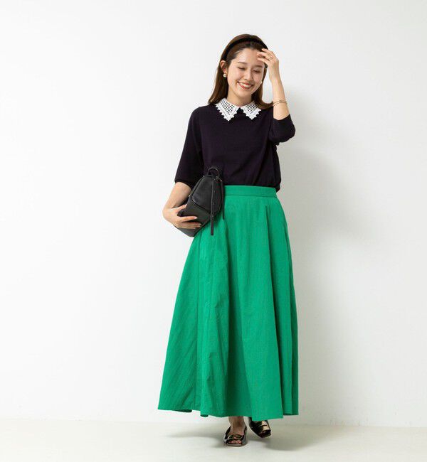 NOLLEY'S「【WEB＆一部店舗限定カラー】《手洗い可能》襟レース取り外し6分袖プルオーバー」|ニット・セーター|