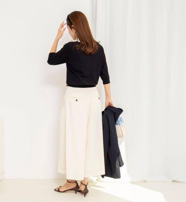 NOLLEY'S「【WEB＆一部店舗限定カラー】《手洗い可能》襟レース取り外し6分袖プルオーバー」|ニット・セーター|