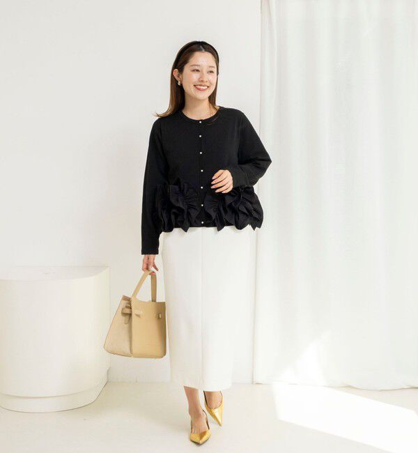 NOLLEY'S「ウォッシャブルニットジョーゼットタイトスカート」|タイト|