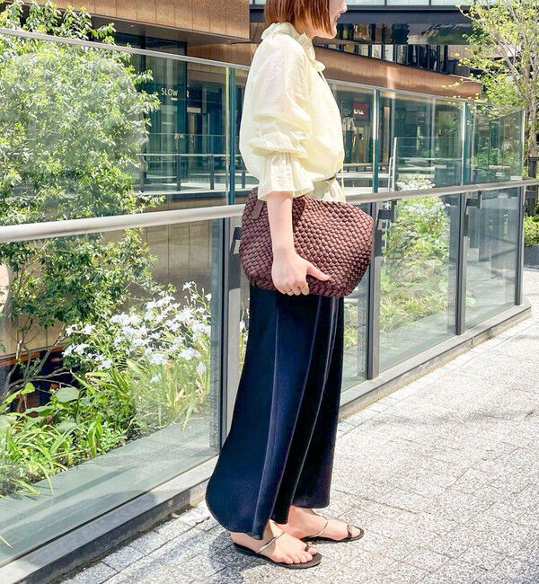 NOLLEY'S sophi「ウォッシャブルシアーオーガンジーフリルネックブラウス」|シャツ・ブラウス|